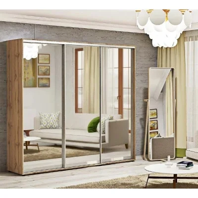 Sliding wardrobe 2.7 m "Mirror" three-door